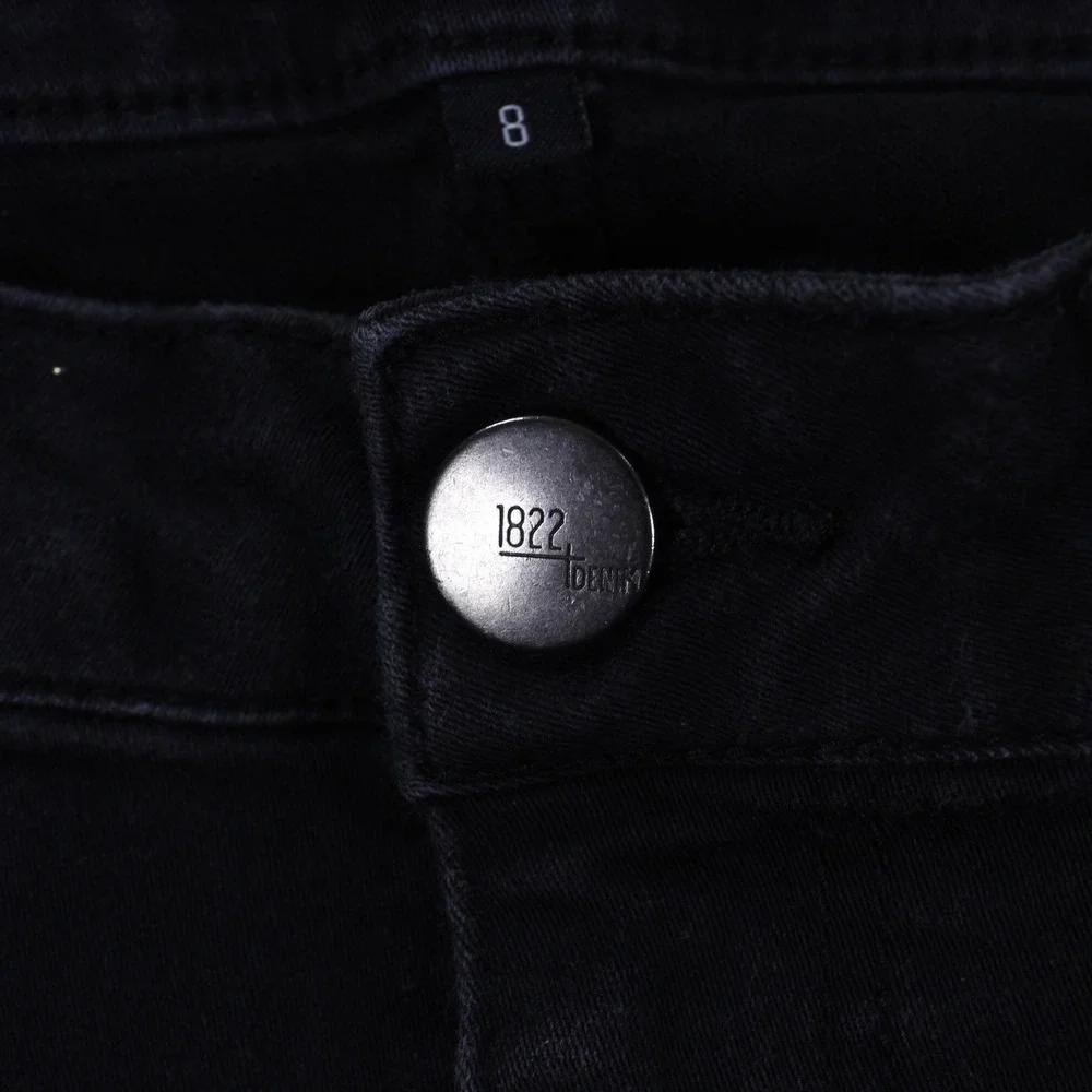 1822 Denim Curvy Contour Ankle Skinny Jeans Black Women's Size 8